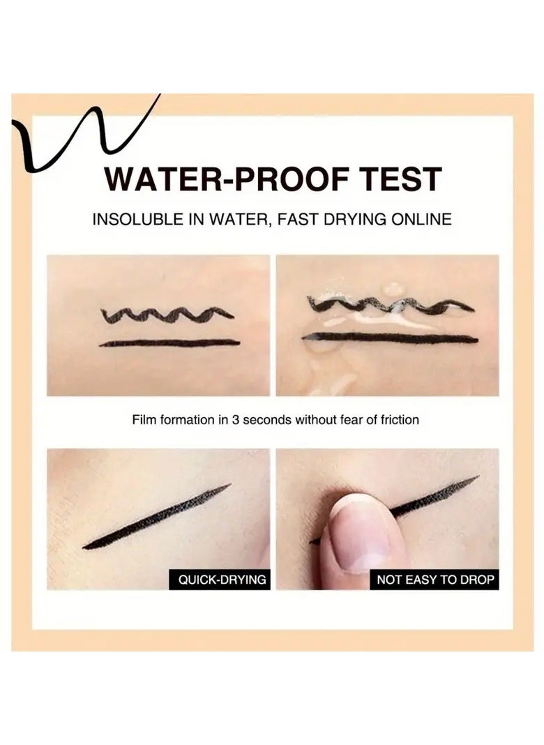 Kiss Beauty قلم كحل جل 3 ألوان فائق النحافة ناعم ومقاوم للماء باللون الأبيض والبني قلم كحل لمكياج العيون الساحرة  - Image 2
