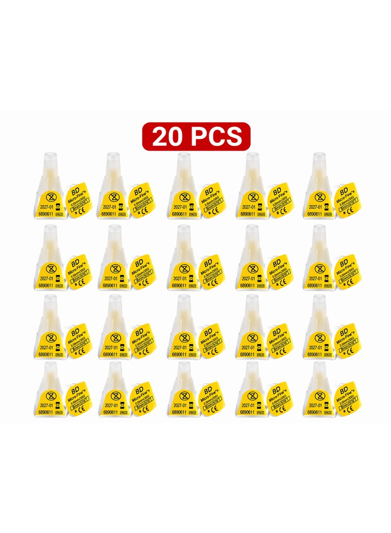 BD Micro-Fine™ Plus Pen Needles 8mm (30G) – 20 PCS | Sterile, Single-Use | Universal Fit for Insulin Pens