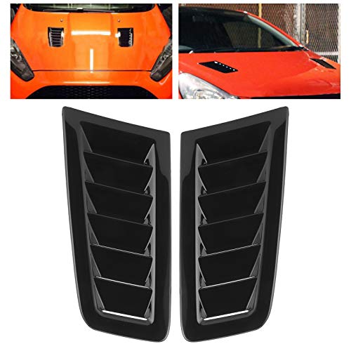 Akozon مجموعة فتحات تهوية غطاء محرك السيارة Akozon لمدخل الهواء مع مصاريع لغطاء Focus RS MK2 (أسود) - Image 5
