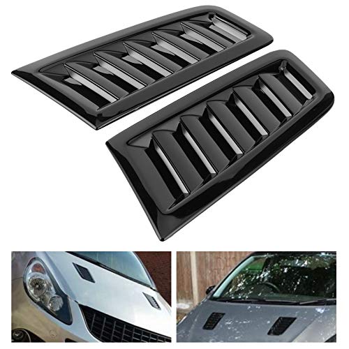 Akozon مجموعة فتحات تهوية غطاء محرك السيارة Akozon لمدخل الهواء مع مصاريع لغطاء Focus RS MK2 (أسود) - Image 4