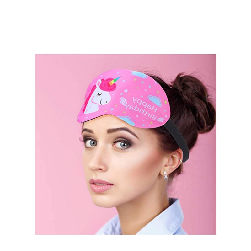 SOLARAE Cute Sleep Blindfold, Ultra Soft Comfortable Blindfold, Skin Friendly Smooth and Silky Material Blackout Blindfold with Adjustable Straps, Kids, Mens, Womens Printed Designs Unicorn - Image 3