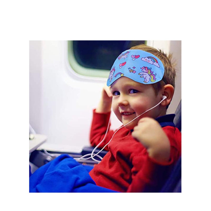 SOLARAE Cute Sleep Blindfold, Ultra Soft Comfortable Blindfold, Skin Friendly Smooth and Silky Material Blackout Blindfold with Adjustable Straps, Kids, Mens, Womens Printed Designs Unicorn - Image 5