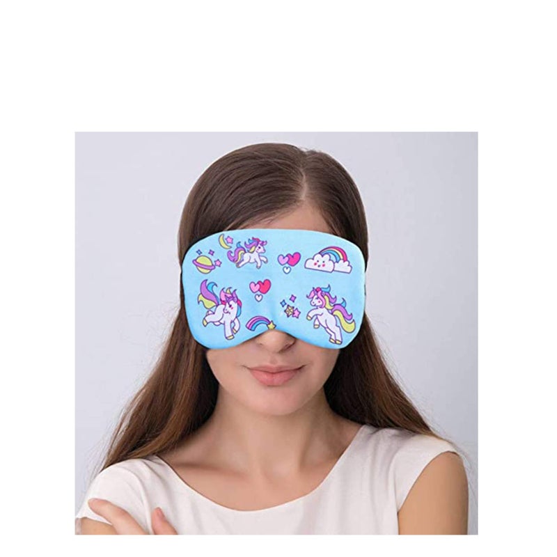 SOLARAE Cute Sleep Blindfold, Ultra Soft Comfortable Blindfold, Skin Friendly Smooth and Silky Material Blackout Blindfold with Adjustable Straps, Kids, Mens, Womens Printed Designs Unicorn - Image 2