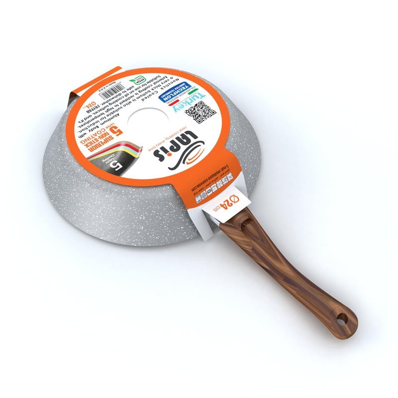 LAPIS Granite Frying Pan Size 24 cm Grey - Image 4