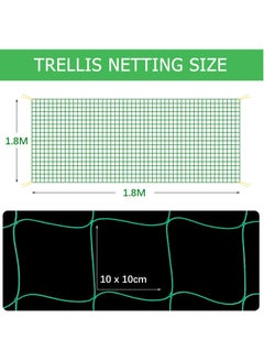 EHOME 2PCS 1.8X1.8M Garden Netting Plant Trellis Net Climbing Plant Supports Mesh Outdoor Indoor Clips for Beans Tomatoes Peas Pumpkin Flowers Vegetables  - Image 3