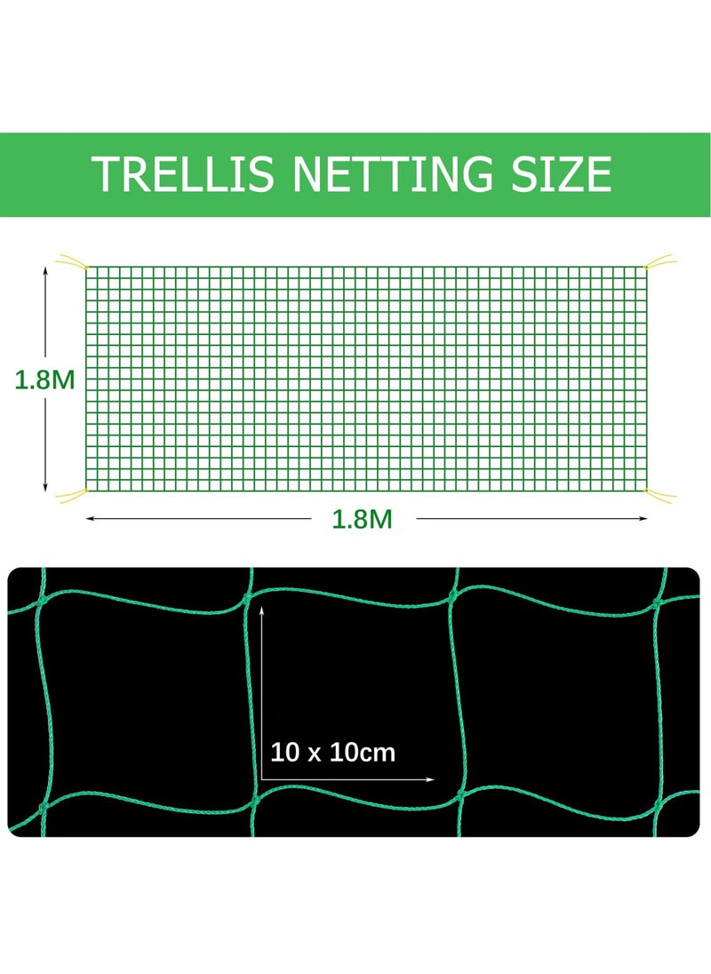 EHOME 2PCS 1.8X1.8M Garden Netting Plant Trellis Net Climbing Plant Supports Mesh Outdoor Indoor Clips for Beans Tomatoes Peas Pumpkin Flowers Vegetables  - Image 3