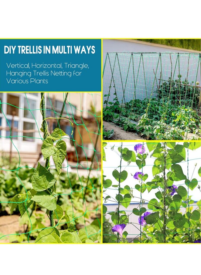 EHOME 2PCS 1.8X1.8M Garden Netting Plant Trellis Net Climbing Plant Supports Mesh Outdoor Indoor Clips for Beans Tomatoes Peas Pumpkin Flowers Vegetables  - Image 4
