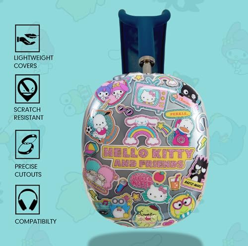 Sonix x Sanrio Protective Case Cover for AirPods Max Headphones Clear TPU Cover Case Hello Kitty Friends Stickers - Image 3
