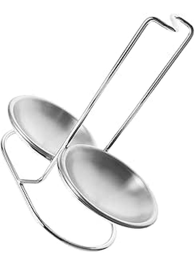 Stainless Steel Spoon Rest with Dual Bowls Chopstick Holder for Kitchen Hot Pot - Image 1