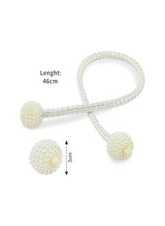 The Bros Curtain Tie Backs 4 Pack, Pearl Curtain Ties Decorative Rope, Modern Rope Buckle Curtain Holdbacks Holder for Home Bedroom Office  - Image 5