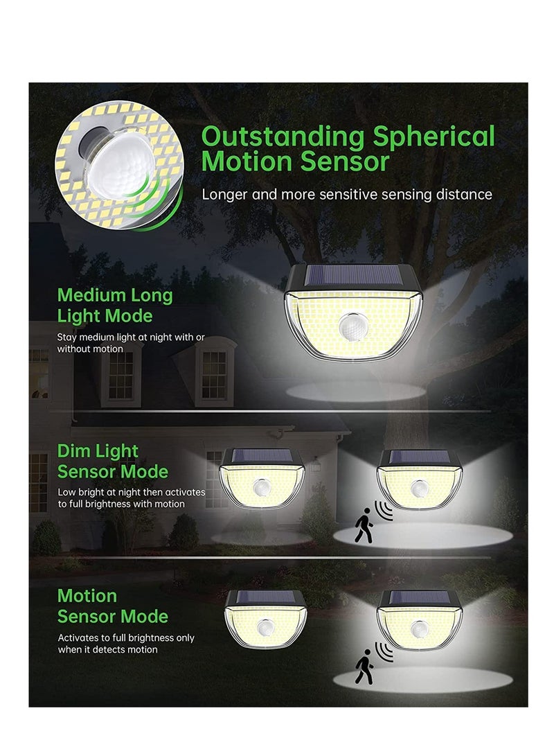 Zikra Solar Lights Outdoor, Motion Sensor Solar Wall Lights with 3 Lighting Modes, 200 LED Outdoor Solar Lights Suitable for Garden, Patio, Yard, Fence, Deck, IP65 Waterproof, 2 Pack - Image 4