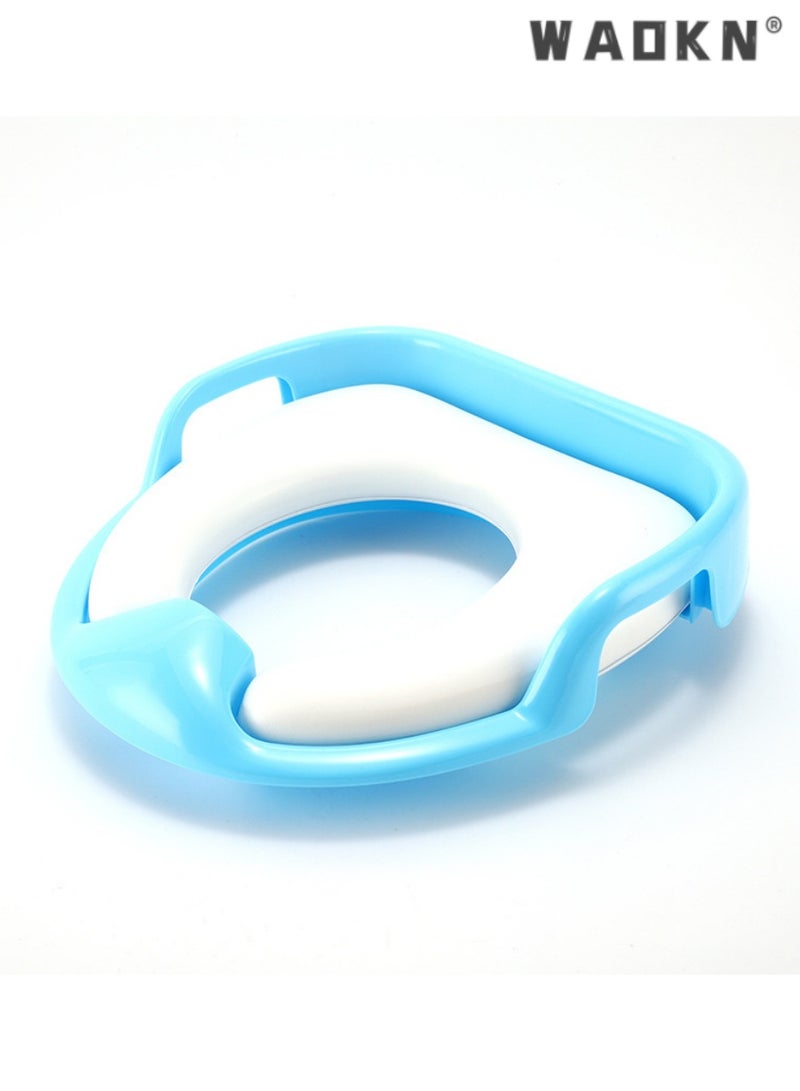 WAOKN Children's Toilet Seat with Handles,Anti-slip Baby Potty Training Seat, Comfortable and Secure for Kids, Easy to Install Potty Training Aid, Ideal for Toddlers, Hygienic and Durable Toilet Ring  - Image 4