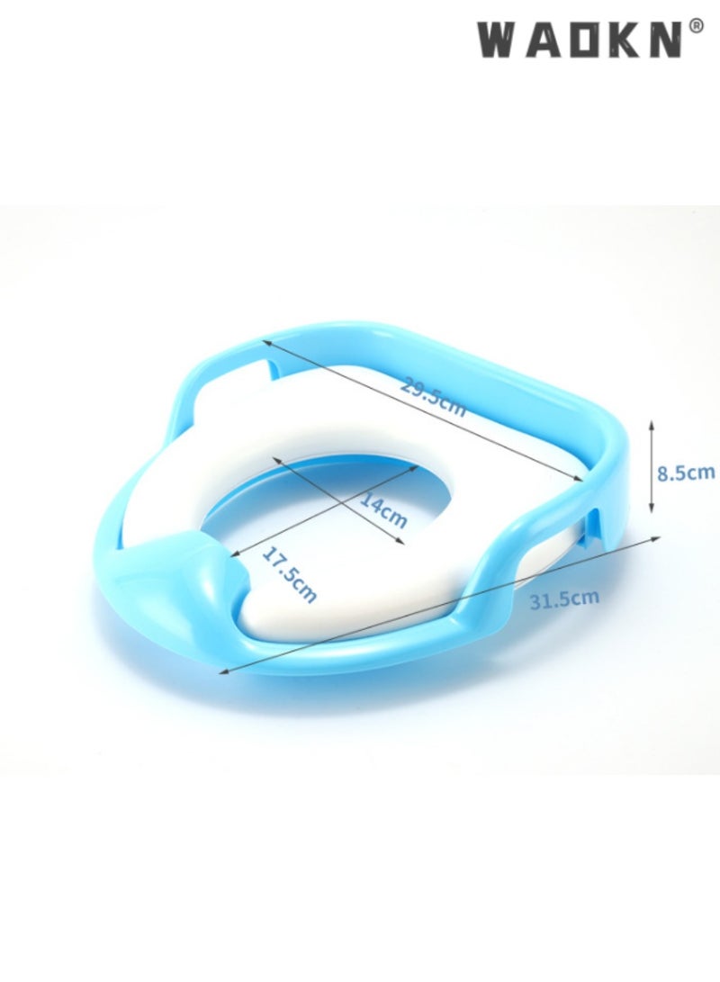 WAOKN Children's Toilet Seat with Handles,Anti-slip Baby Potty Training Seat, Comfortable and Secure for Kids, Easy to Install Potty Training Aid, Ideal for Toddlers, Hygienic and Durable Toilet Ring  - Image 5