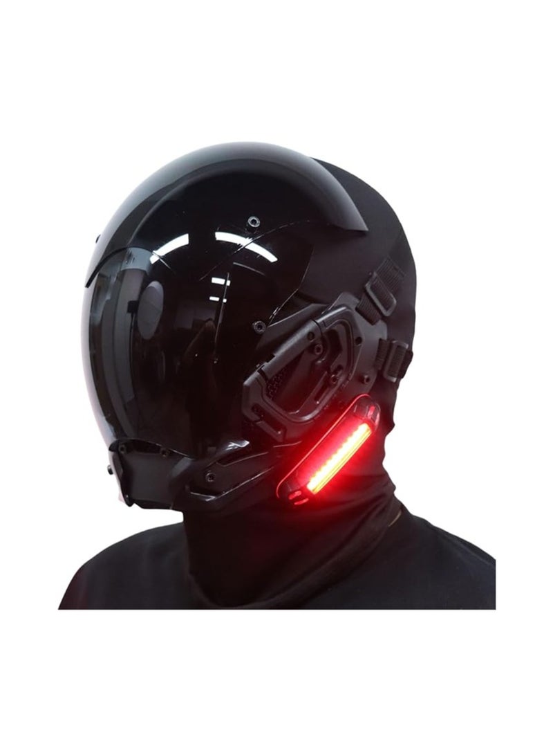 general Men's Punk Mask Cosplay, Adult Gothic Future Mask Helmet LED Light Technology Costume Mask, Costume Mask - Image 1