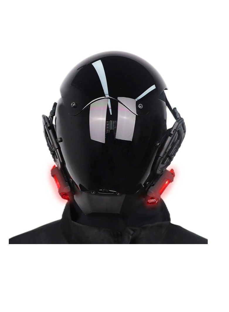general Men's Punk Mask Cosplay, Adult Gothic Future Mask Helmet LED Light Technology Costume Mask, Costume Mask - Image 2