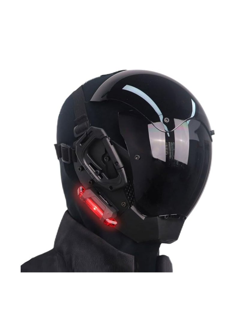 general Men's Punk Mask Cosplay, Adult Gothic Future Mask Helmet LED Light Technology Costume Mask, Costume Mask - Image 3