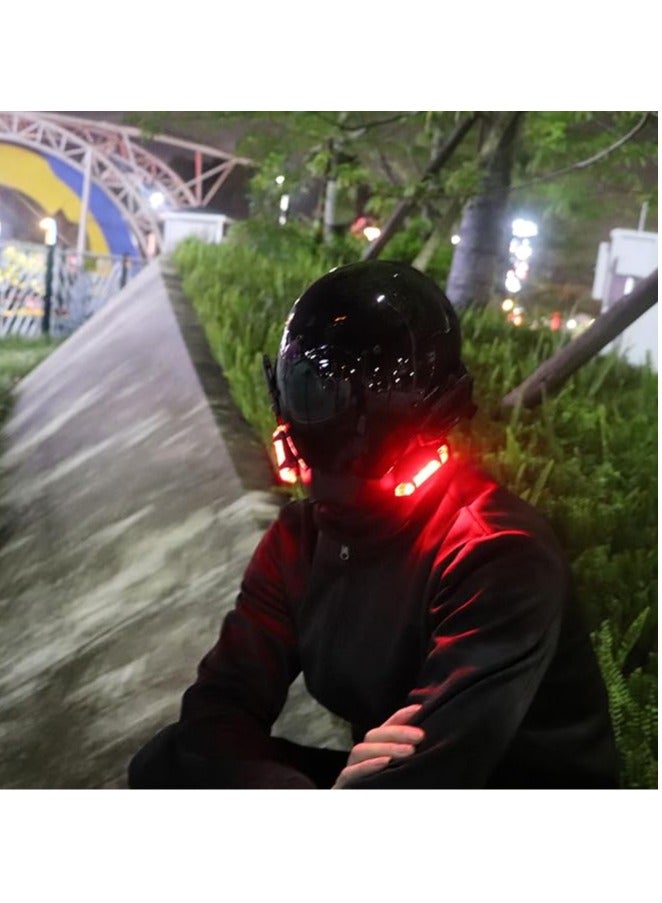general Men's Punk Mask Cosplay, Adult Gothic Future Mask Helmet LED Light Technology Costume Mask, Costume Mask - Image 5