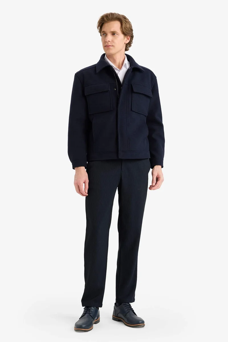 ديفاكتو Regular Fit Shirt Collar Jacket