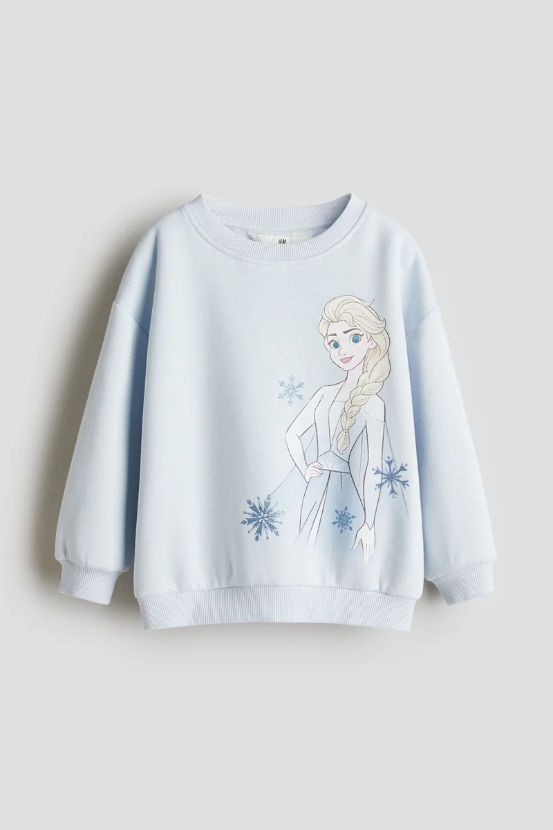 اتش اند ام سويت شيرت مزيّنة بطبعة