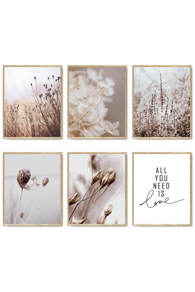 HoozGee Botanical Wall Art Decor Set of 6 Nature photography Art Prints - Image 1