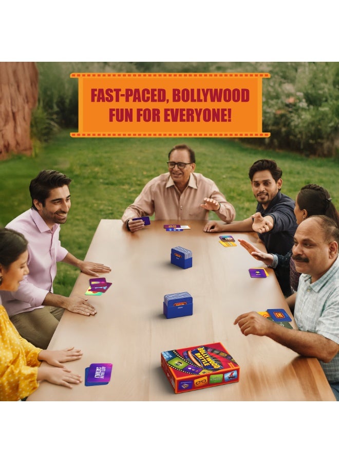 Gouda Games Bollywood Battle Card Game - Fast-Paced Trivia & Guessing Game, Fun for Game Nights, Parties & Family Time, Gifts for Bollywood Fans, Board Game Lovers, Adults, Teens & Kids, 3-12 Players - Image 3