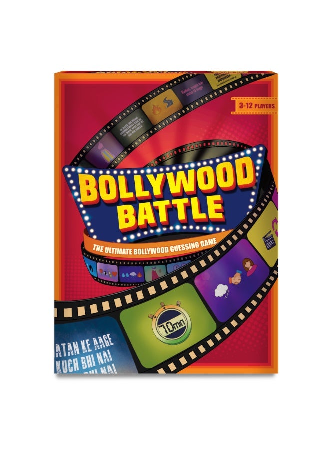 Gouda Games Bollywood Battle Card Game - Fast-Paced Trivia & Guessing Game, Fun for Game Nights, Parties & Family Time, Gifts for Bollywood Fans, Board Game Lovers, Adults, Teens & Kids, 3-12 Players - Image 1