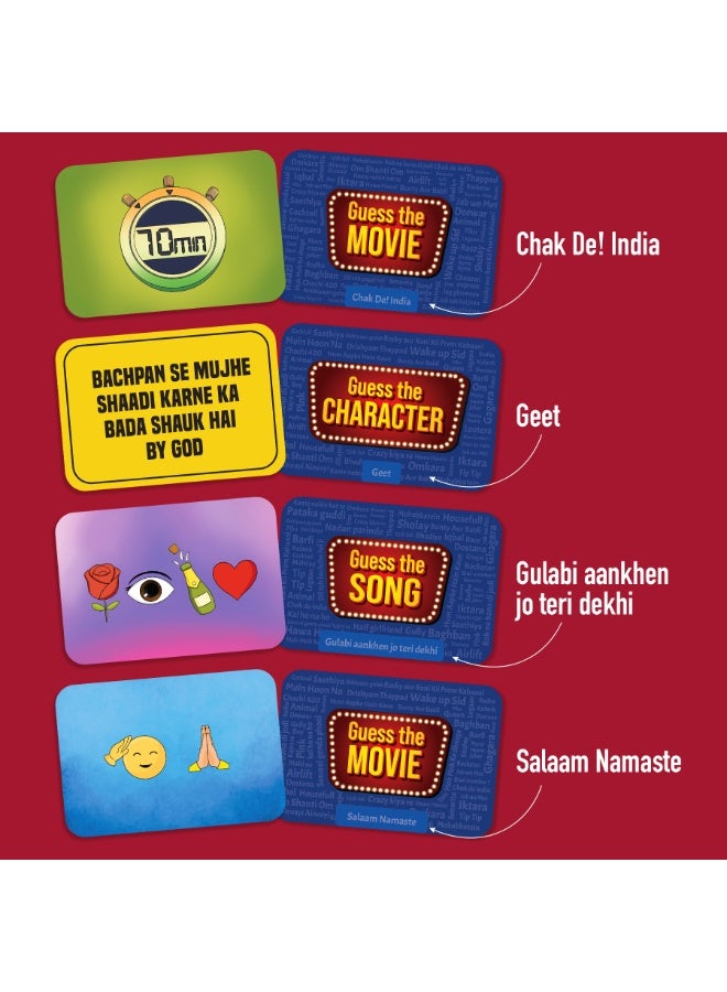 Gouda Games Bollywood Battle Card Game - Fast-Paced Trivia & Guessing Game, Fun for Game Nights, Parties & Family Time, Gifts for Bollywood Fans, Board Game Lovers, Adults, Teens & Kids, 3-12 Players - Image 5