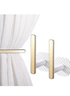 Oasisgalore 2 Pcs Self-Adhesive Curtain Tiebacks, L-Shaped Holders for Home Office Decorative Curtain Decor  - Image 1