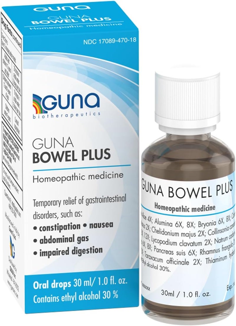 GUNA جونا بويل بلس مكمل هوميوباتي لدعم صحة الجهاز الهضمي قد يساعد في الانتفاخ وعدم الانتظام وحركة الأمعاء 1 أونصة سائلة بيولوجية - Image 1
