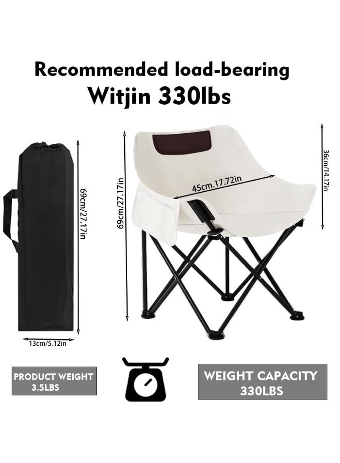 TAPIT Portable Folding Chair for Sauna Fast Folding Chair with Carry Bag and Side Pocket Sauna Chairs for Adults Home Steam Sauna Chairs Carry Chair for Camping Tailgates Beach and Sports (White) - Image 3