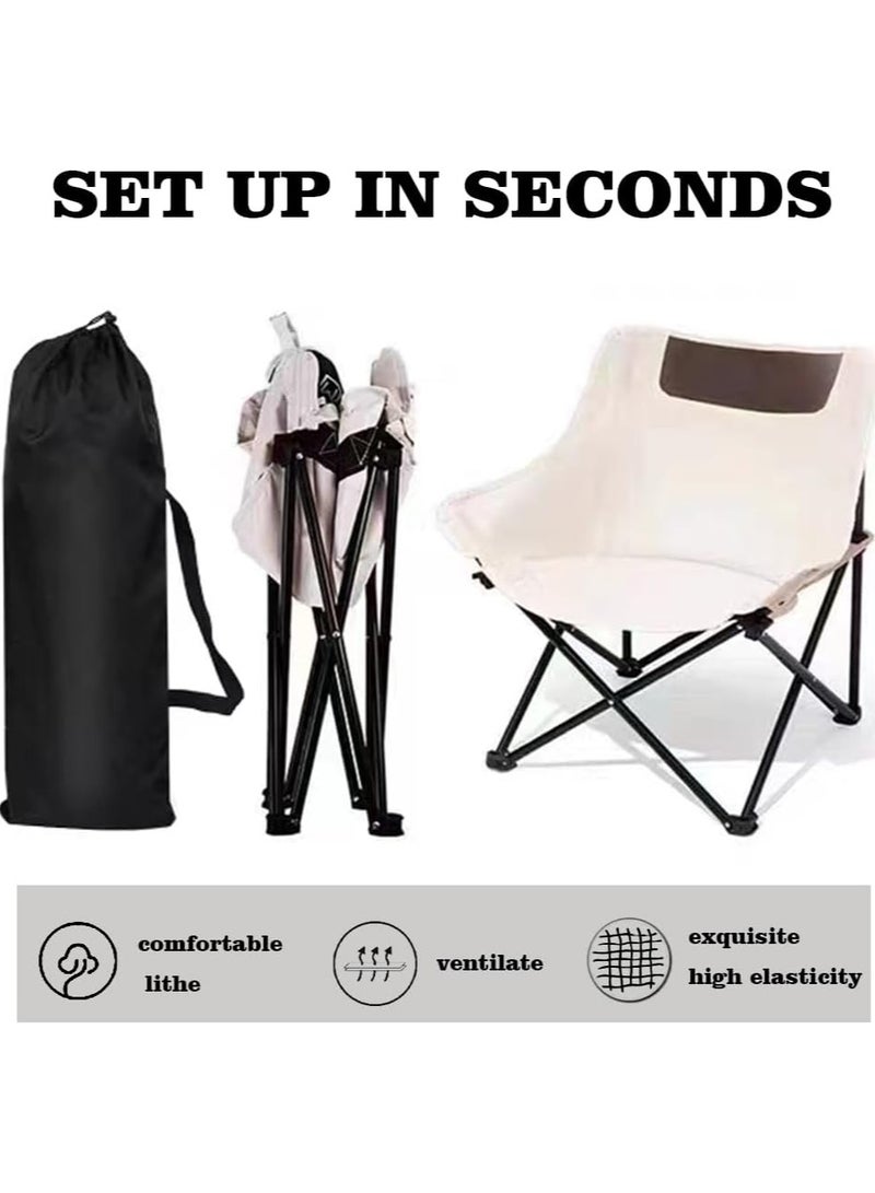 TAPIT Portable Folding Chair for Sauna Fast Folding Chair with Carry Bag and Side Pocket Sauna Chairs for Adults Home Steam Sauna Chairs Carry Chair for Camping Tailgates Beach and Sports (White) - Image 5