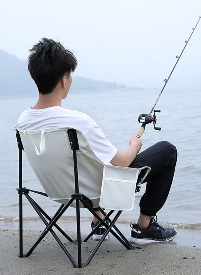 TAPIT Portable Folding Chair for Sauna Fast Folding Chair with Carry Bag and Side Pocket Sauna Chairs for Adults Home Steam Sauna Chairs Carry Chair for Camping Tailgates Beach and Sports (White) - Image 2