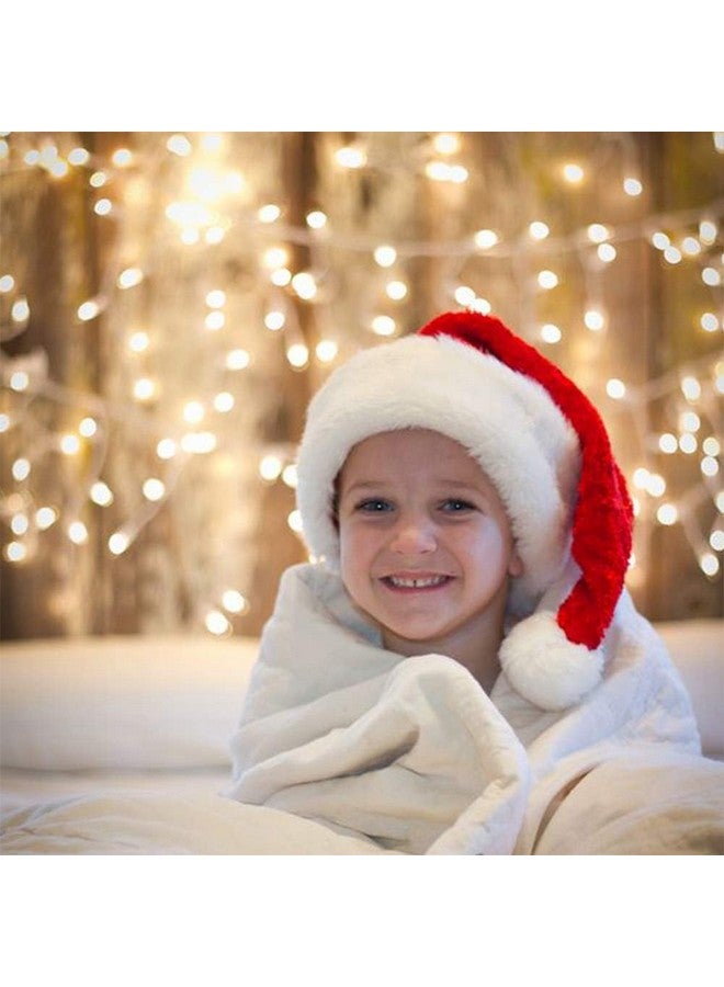 CCINEE CCINEE Kids Santa Hat,Christmas Santa Hat Velvet Plush Red Hat for Holiday Home Decoration Xmas Party Supplies, 1 Pack - Image 5