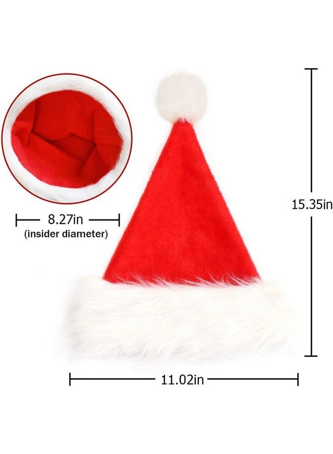 CCINEE CCINEE Kids Santa Hat,Christmas Santa Hat Velvet Plush Red Hat for Holiday Home Decoration Xmas Party Supplies, 1 Pack - Image 2