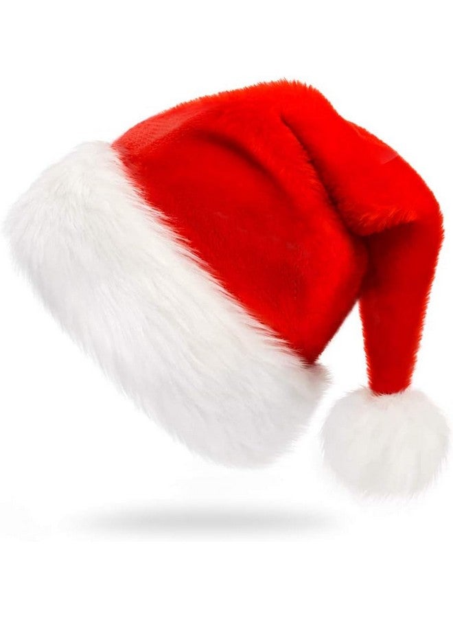 CCINEE CCINEE Kids Santa Hat,Christmas Santa Hat Velvet Plush Red Hat for Holiday Home Decoration Xmas Party Supplies, 1 Pack - Image 1