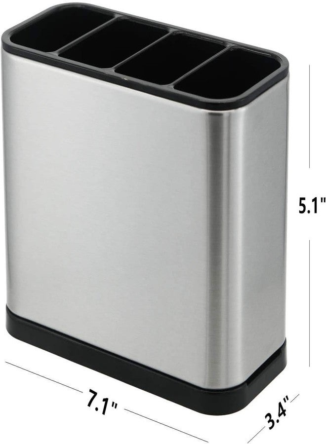 DOLIVA Stainless Steel Cutlery Drainer Kitchen Sink Cutlery Utensils Drying Rack Basket Cutlery Organiser Caddy Kitchen Cutlery Storage Stand for Dining Table Spoon Fork Chopsticks - Image 5
