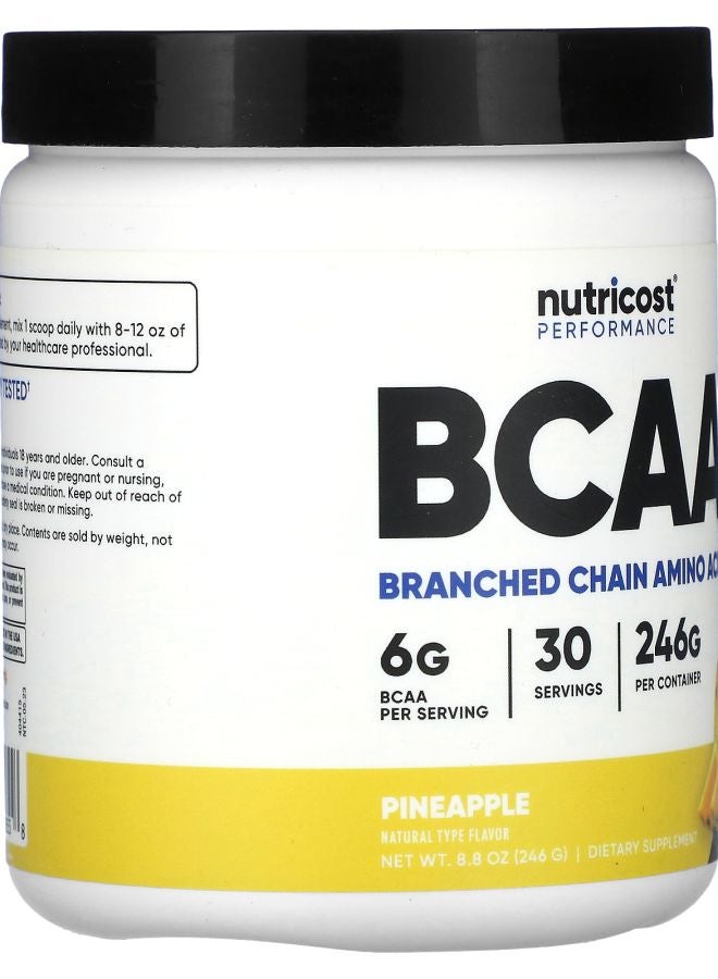 Nutricost Performance BCAA Pineapple 8.8 oz (246 g) - Image 2