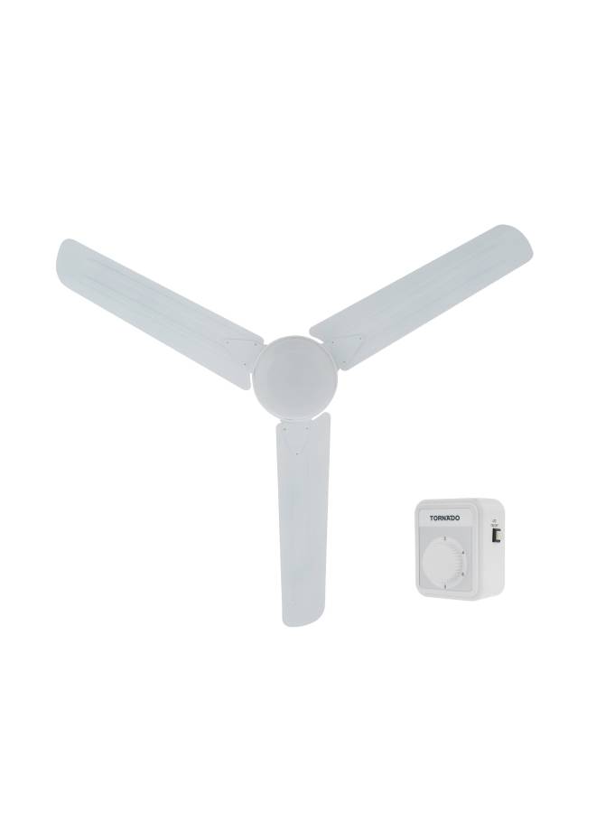 TORNADO Ceiling Fan 56 Inch LED, 3 Blades, 75 W TCF56L White - Image 1