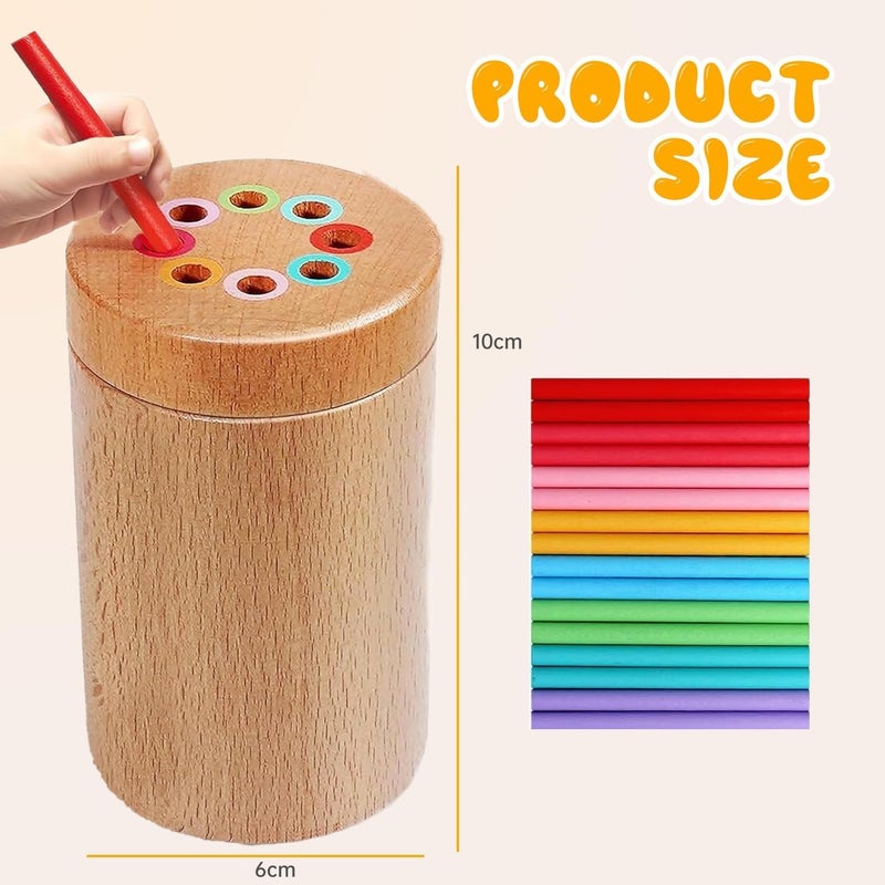 Masroo Montessori Toys for 3 Year Old, Play Wooden Toddler Educational Toys Color Sorting Preschool Learning Activities, Fine Motor Skills Sensory Toys for Toddlers 3-5 Girl Boy Birthday Gifts - Image 3