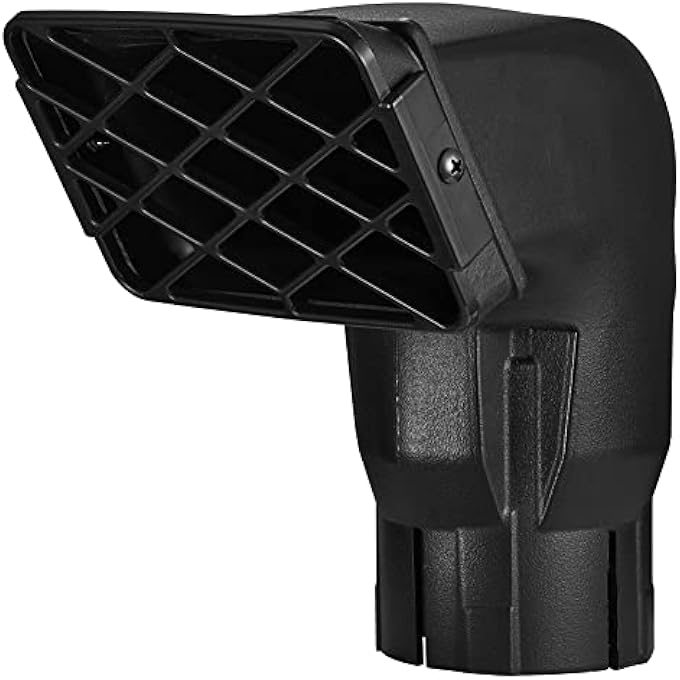 JSCARLIFE Universal Car Air Snorkel Head Air Ram Head Replacement, Clamp Hoop Clip Ring Car Inlet Snorkel Top Head for Off Road Mudding Air Intake System (3.0INCh) - Image 1