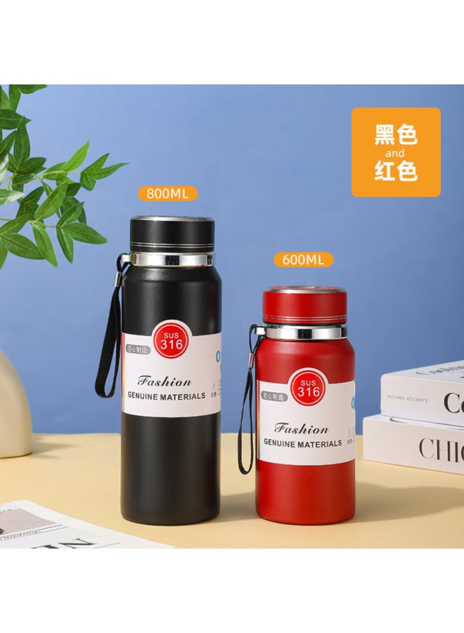 316 Stainless Steel Sun Flask Vacuum Sports Water Cup Outdoor Portable Strap Insulated Cup Large Capacity Insulated Cup