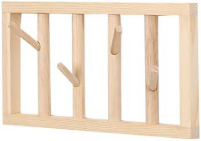 Coat Hooks for Wall | Wooden 360 Rotatable Holder,Clothes Wall Hooks Decorative Rack,for Towel Hat Key Entryway Living Room Bedroom Bathroom Kitchen Office Apartment Home Storage - Image 1