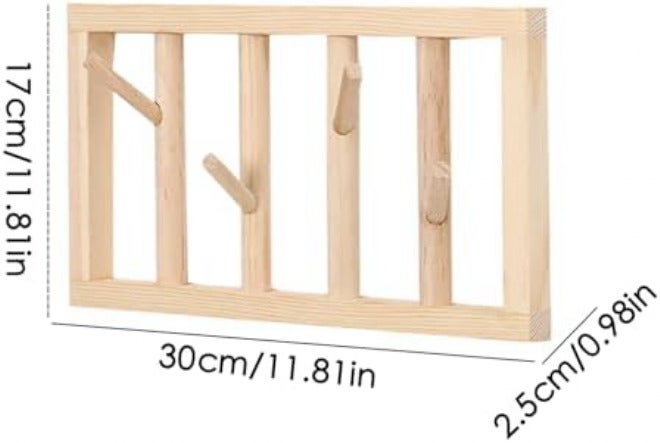 Coat Hooks for Wall | Wooden 360 Rotatable Holder,Clothes Wall Hooks Decorative Rack,for Towel Hat Key Entryway Living Room Bedroom Bathroom Kitchen Office Apartment Home Storage - Image 5