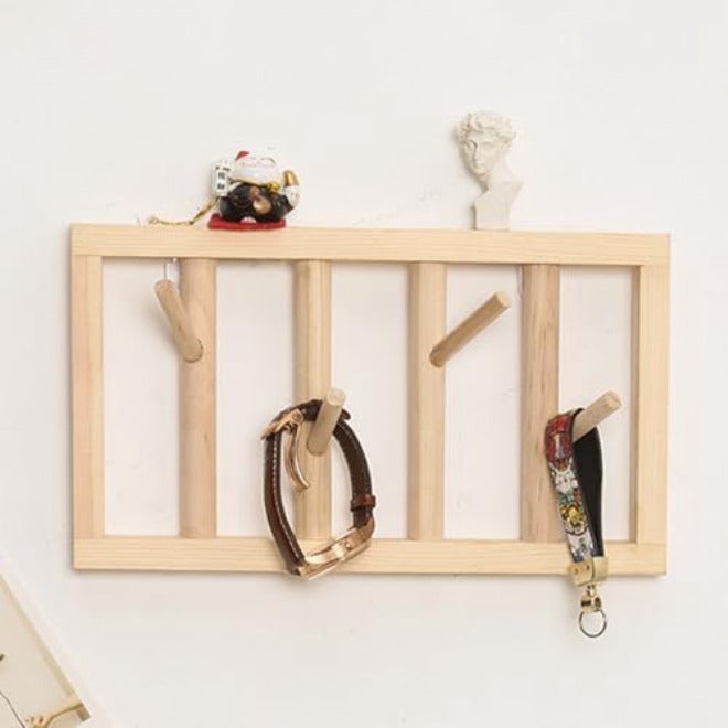 Coat Hooks for Wall | Wooden 360 Rotatable Holder,Clothes Wall Hooks Decorative Rack,for Towel Hat Key Entryway Living Room Bedroom Bathroom Kitchen Office Apartment Home Storage - Image 3