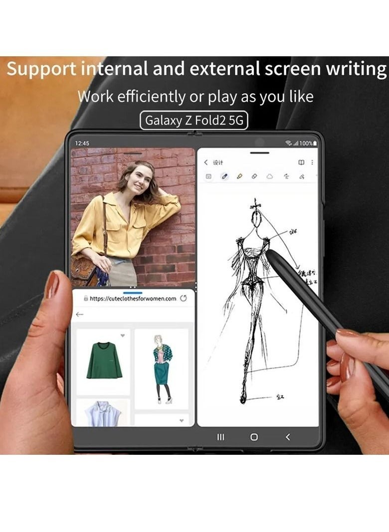 ELTRAZONE Fold Edition Galaxy Z Fold 4 Pen Replacement for Samsung Galaxy Z fold 4 5G S Pen Stylus +Replacement Tips/Nibs+Card Pin (Black) - Image 3