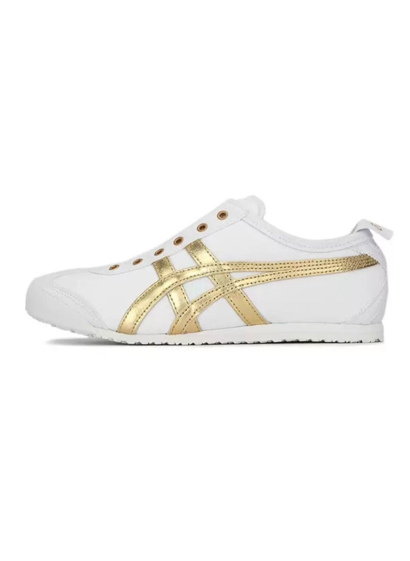 Onitsuka Tiger MEXICO 66 Slip-On Canvas Casual Shoes White/Gold 