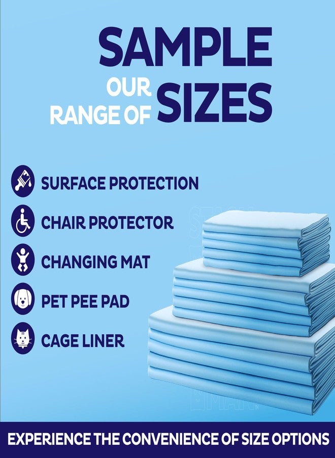 Stack Man Chucks Pads Variety Pack - 3 Sizes - (17X24", 23X36", 30X36") - 15 Disposable Underpads - The Right Size for Every Need - Make Traveling Easy - Sample Our Range of Sizes or Pack Them for Your Trip! - Image 3