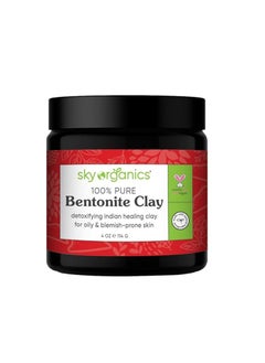 Sky Organics Healing Clay with Detoxifying Bentonite Clay for Face 4 oz. 