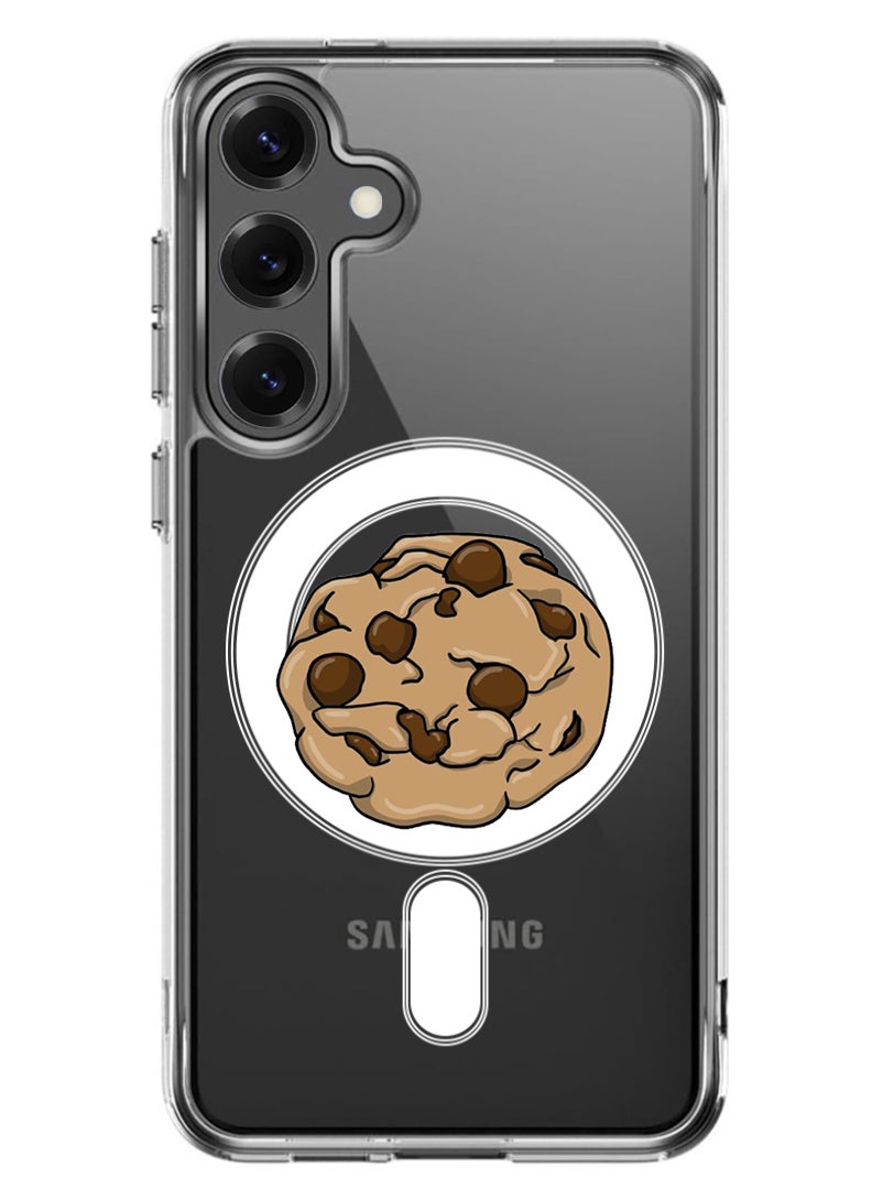 Theodor Magnetic Case for Samsung Galaxy S25 6.2-inch Compatible with MagSafe Wireless Charging, Shockproof Phone Bumper Cover Cookie - Image 1