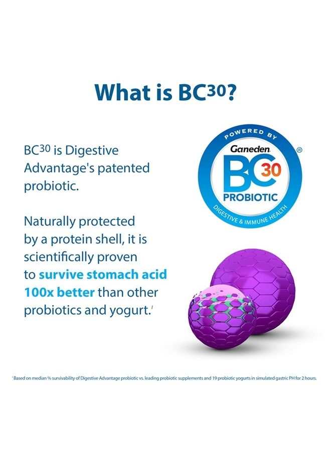 Digestive Advantage Kids Probiotic Gummies For Digestive Health, Daily Probiotics For Kids, Support For Occasional Bloating, Minor Abdominal Discomfort & Gut Health, 60ct Natural Fruit Flavors - Image 4